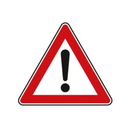 Verkehrszeichen StVO - Dreieckiges Verkehrsschild Gefahrstelle