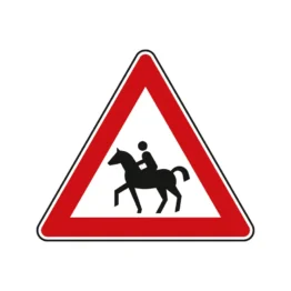 Verkehrszeichen StVO - Dreieckiges Verkehrsschild Reiter