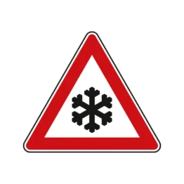 Verkehrszeichen StVO - Dreieckiges Verkehrsschild Schnee- oder Eisglätte