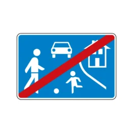 Verkehrszeichen StVO - Ende einer verkehrsberuhigten Zone