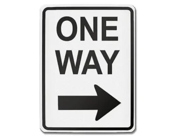 Verkehrszeichen USA - One way right -31,5 x 42 cm