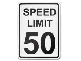 Verkehrszeichen USA - Speed limit 50 - 31,5 x 42 cm