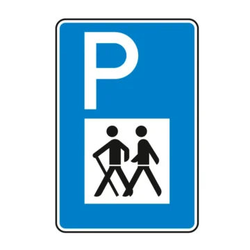 Verkehrszeichen - Wanderparkplatz