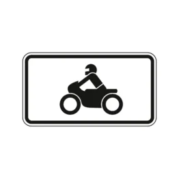 Verkehrszeichen Zusatzschild StVO - Beiwagen, Kleinkrafträder und Mofas