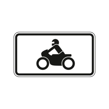 Verkehrszeichen Zusatzschild StVO - Beiwagen, Kleinkrafträder und Mofas