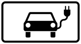 Verkehrszeichen Zusatzschild StVO - E-Auto