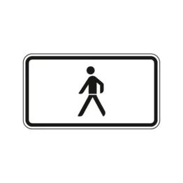 Verkehrszeichen Zusatzschild StVO - Fußgänger