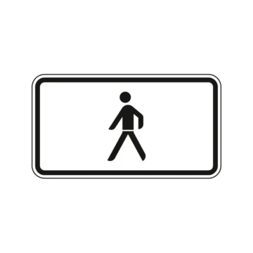 Verkehrszeichen Zusatzschild StVO - Fußgänger