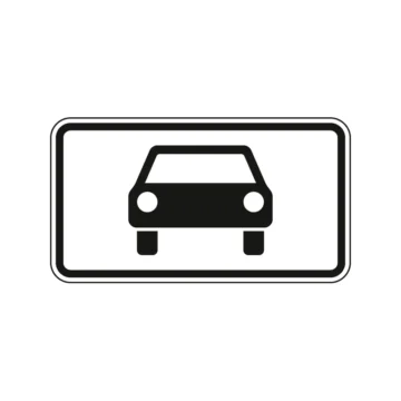 Verkehrszeichen Zusatzschild StVO - Kraftwagen und mehrspurige Fahrzeuge