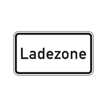Verkehrszeichen Zusatzschild StVO - Ladezone