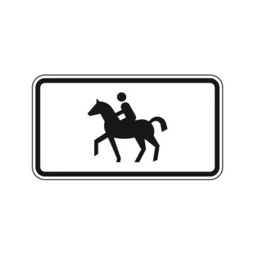 Verkehrszeichen Zusatzschild StVO - Reiter