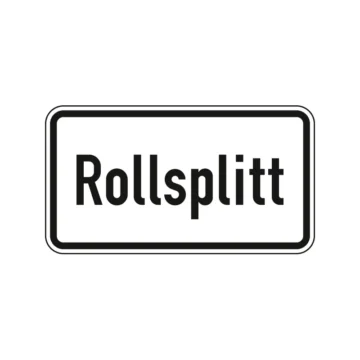 Verkehrszeichen Zusatzschild StVO - Rollsplitt