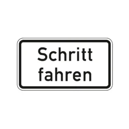 Verkehrszeichen Zusatzschild StVO - Schritt fahren