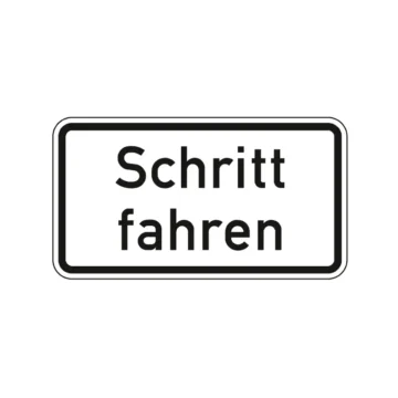 Verkehrszeichen Zusatzschild StVO - Schritt fahren