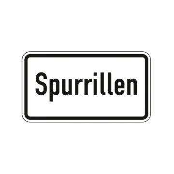Verkehrszeichen Zusatzschild StVO - Spurrillen