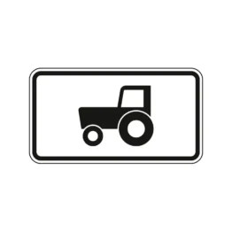 Verkehrszeichen Zusatzschild StVO - Traktor