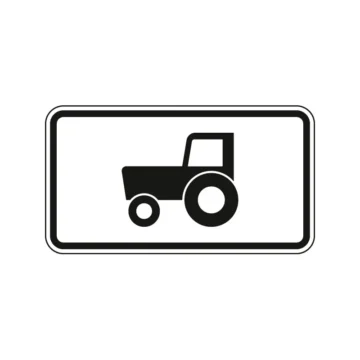 Verkehrszeichen Zusatzschild StVO - Traktor