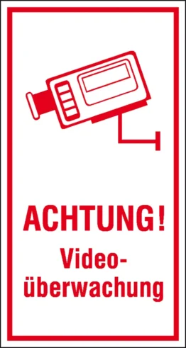 Video Infozeichen »Achtung! Videoüberwachung«