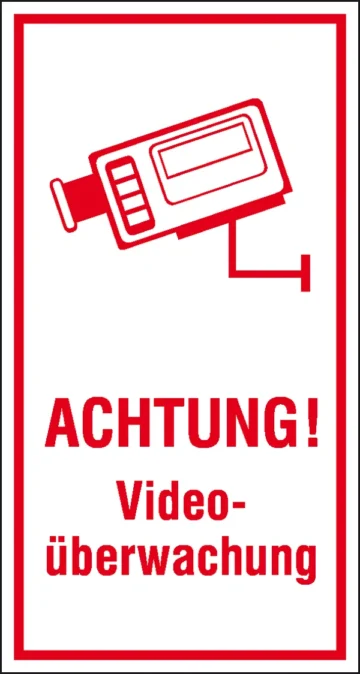 Video Infozeichen »Achtung! Videoüberwachung«