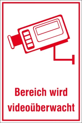 Video Infozeichen »Bereich wird videoüberwacht«