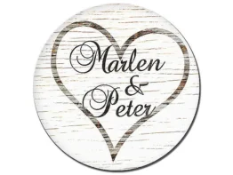 Vintage Schild Herz mit Namen
