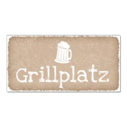 Vintage Schild mit Wunschtext cappuccino 30 x 15 cm