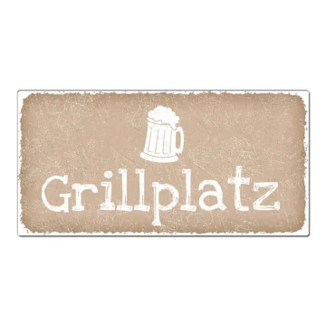 Vintage Schild mit Wunschtext cappuccino 30 x 15 cm