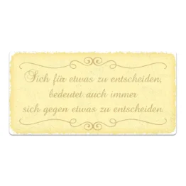 Vintage Schild mit Wunschtext gelb 30 x 15 cm