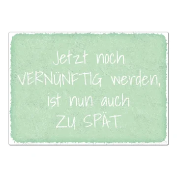 Vintage Schild mit Wunschtext mint Format A4