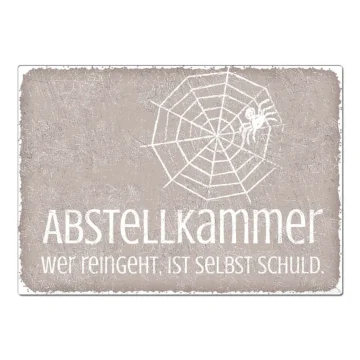 Vintage Schild mit Wunschtext taupe Format A4