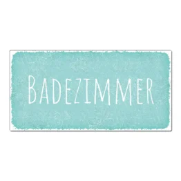 Vintage Schild mit Wunschtext türkis 30 x 15 cm