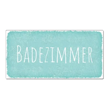 Vintage Schild mit Wunschtext türkis 30 x 15 cm