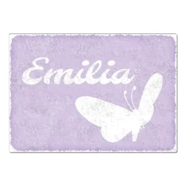 Vintage Schild mit Wunschtext violett Format A4
