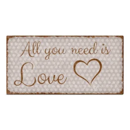Vintage Türschild Pünktchen mit Wunschtext taupe 30 x 15 cm