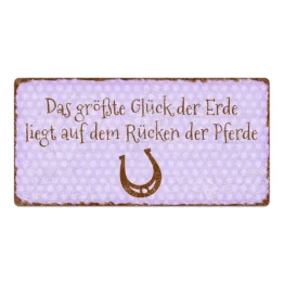 Vintage Türschild Pünktchen mit Wunschtext violett 30 x 15 cm