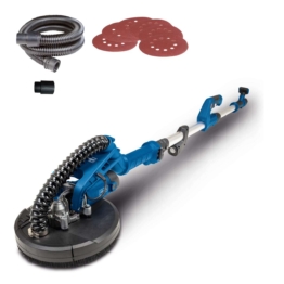 Wand- Deckenschleifer DS920X Scheppach - Ø225mm, LED | 4m Schlauch, Adapter & 6 Schleifscheiben