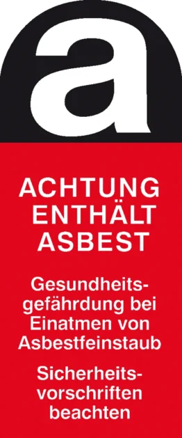 Warnschild »Asbestfeinstaub«