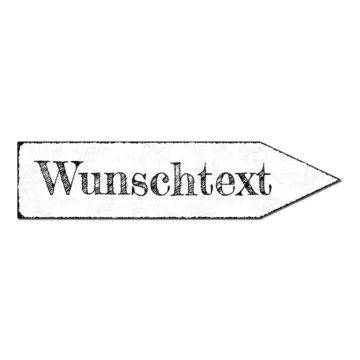 Wegweiser im Vintage Stil mit Wunschtext | Pfeil 41,5 x 10 cm