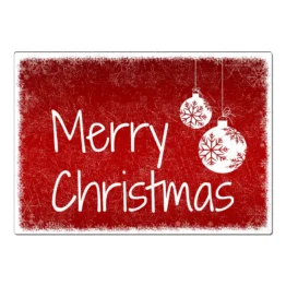 Weihnachtliches Schild mit individuellem Wunschtext - Farbe rot - Format A4 (29,7 x 21 cm)