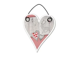 Weihnachtsbaumschmuck Hüttentraum - 10 cm Herzchen