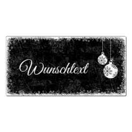 Weihnachtsdeko Schild mit Wunschtext - Farbe schwarz - Format 20 x 10 cm