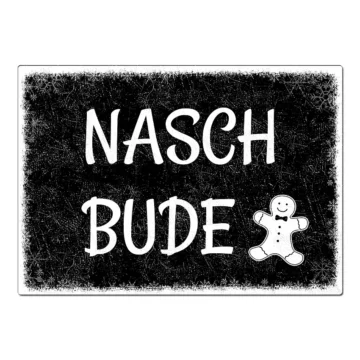 Weihnachtsdeko Schild mit Wunschtext - Farbe schwarz | Format A3