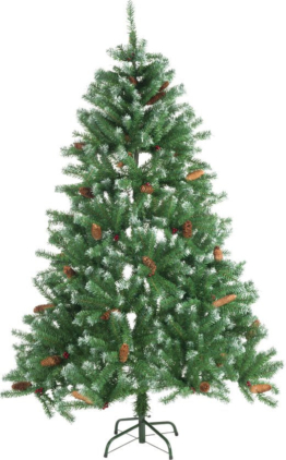Weihnachtsgeschenke Weihnachtsbaum Empire Fichte mit Schnee und Tannenzapfen - 180 cm - 708 Knospen