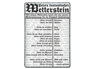 Wetterstein - Schild im Vintage Style mit Wunschtext Format A4