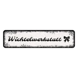 Winterdeko Schneeflöckchen mit eigenem Wunschtext und Symbol - Format 15 x 3.5 cm