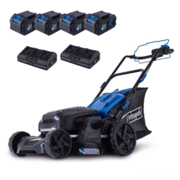 Akku Rasenmäher BC-MP470-X Scheppach - 47cm Schnittbreite | 800-900 m2 | Vario Radantrieb | LED | 7-fach Schnitthöhe | inkl. 4x 4Ah Akku & 2xLadegerät