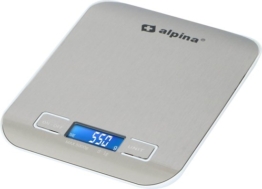 Alpina Digitale Küchenwaage - bis zu 5 Kilo - Edelstahl