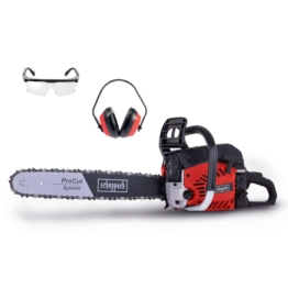 Benzin Kettensäge CSP530S Scheppach - 2,7 PS | 51cm Schwertlänge | inkl. Gehörschutz, Schutzbrille