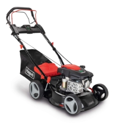 Benzin Rasenmäher MS150-42E Scheppach - 3,7 PS | 42cm Schnittbreite | E-Start | Radantrieb | inkl. Akku & Ladegerät