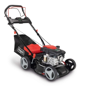 Benzin Rasenmäher MS150-42E Scheppach - 3,7 PS | 42cm Schnittbreite | E-Start | Radantrieb | inkl. Akku & Ladegerät